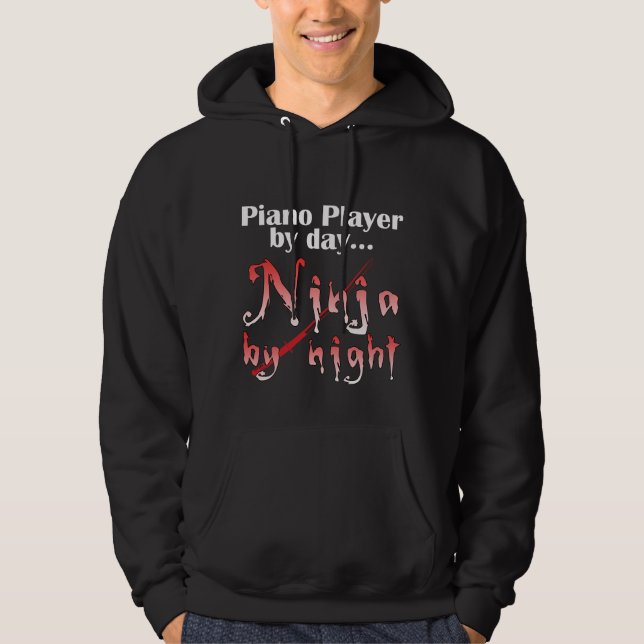 Piano Player Ninja Hoodie (Front)
