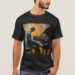 Piano Player - Oil Painting T-Shirt