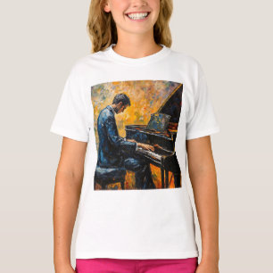Piano Player - Oil Painting T-Shirt