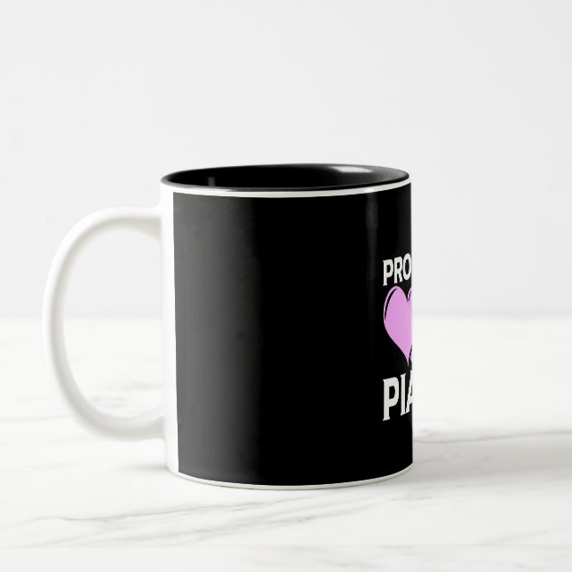 Piano Player Piano Music Pianist Wife Two-Tone Coffee Mug (Left)