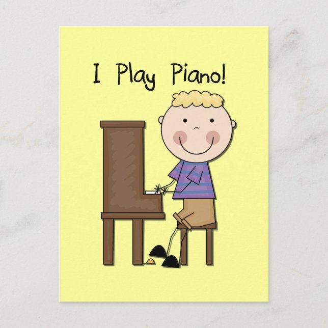 Piano Player Tshirts and Gifts Postcard (Front)