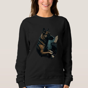 Piano playing Belgian Malinois Sweatshirt