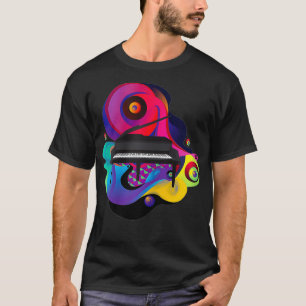 Piano Playing Music Keyboard Pianist Composer Colo T-Shirt