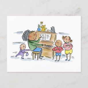 Piano postcard