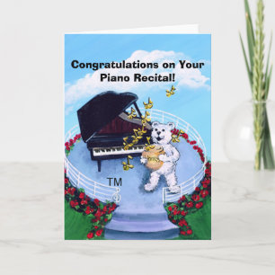 Piano Recital Card for Piano Students - Customised