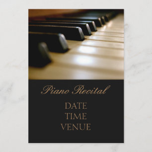 Piano Recital elegant stylish performance Invitation