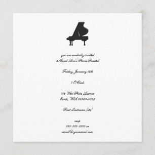 Piano Recital Invitation