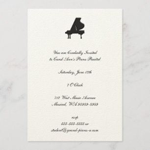 Piano Recital Invitation