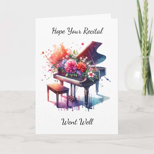 Piano Recital | Sorry I couldn't be there Card (Front)