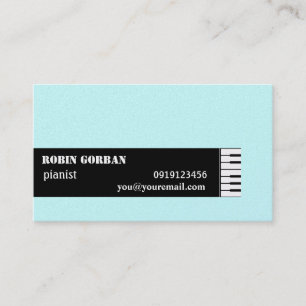 Piano-Related Business Card Template