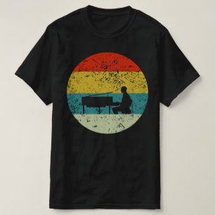 piano retro vintage silhouette 70s T-Shirt