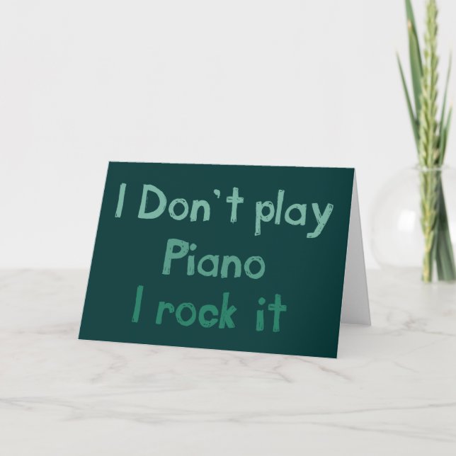 Piano Rock It Greeting Card (Front)