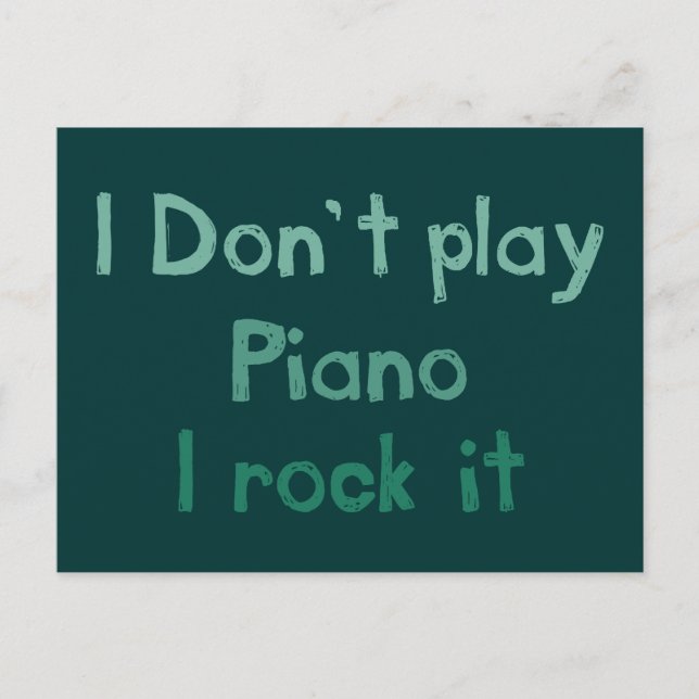 Piano Rock It Postcard (Front)