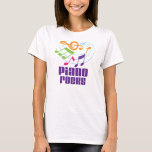 Piano Rocks Teacher Gift T-Shirt