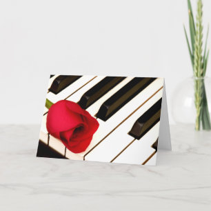Piano & rose II Holiday Card