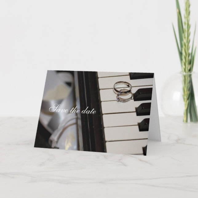 Piano - Save the Date card (Front)
