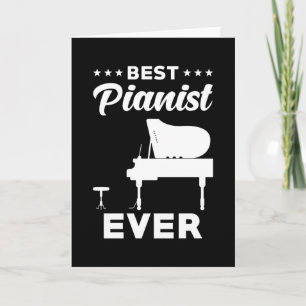 Piano Saying Best Pianist Card