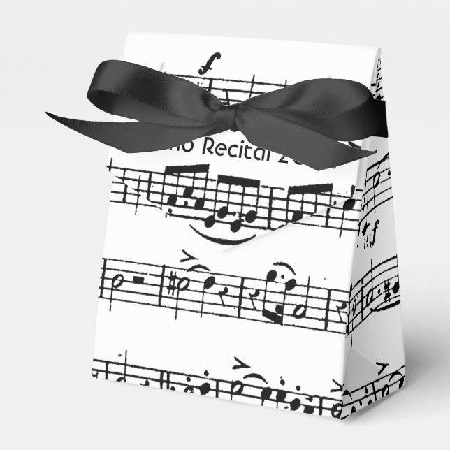 Piano Sheet Music for Recital  Favour Box (Front Side)