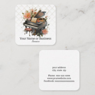 Piano Square Business Card