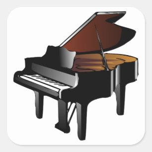 Piano Square Sticker