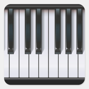Piano Square Sticker
