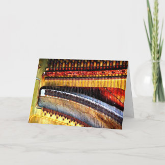"Piano Strings" Digitally Altered Rusty Old Piano Card