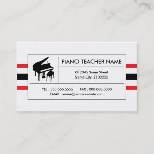 piano stripes business card
