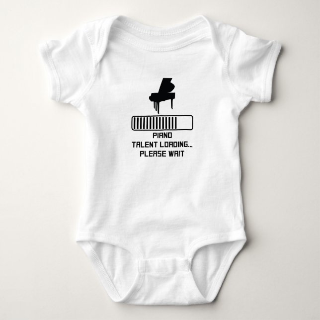 Piano Talent Loading Baby Bodysuit (Front)