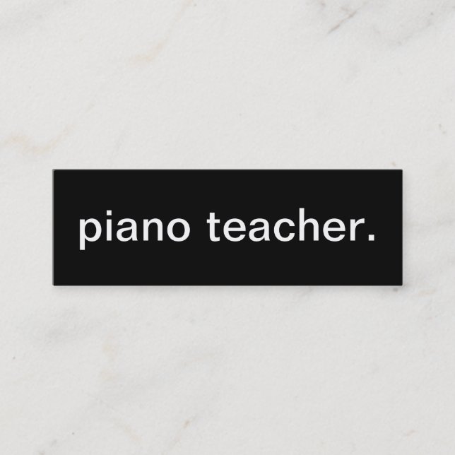 Piano Teacher Business Card (Front)