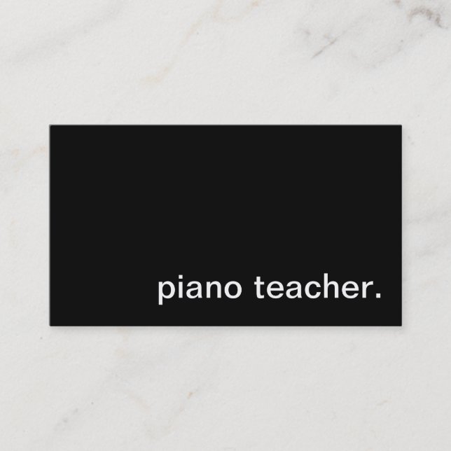 Piano Teacher Business Card (Front)