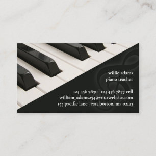 Piano Teacher Business Card