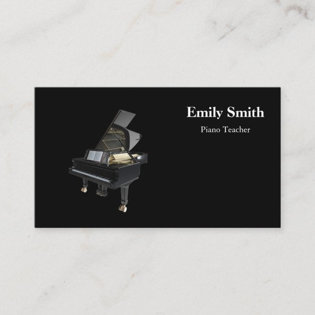 Piano Teacher Business Card (Front)
