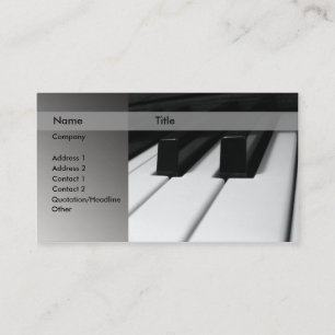 Piano teacher business card