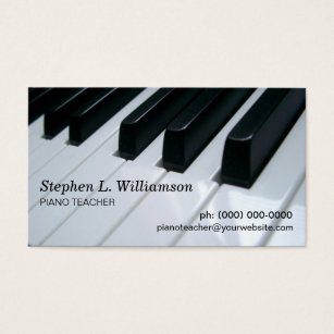 piano business card