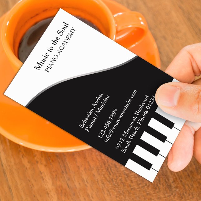 Piano Teacher Business Card (Creator Uploaded)