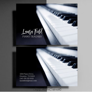 Piano Teacher Business Card