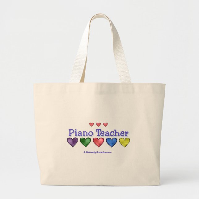 Piano Teacher GH Large Tote Bag (Front)