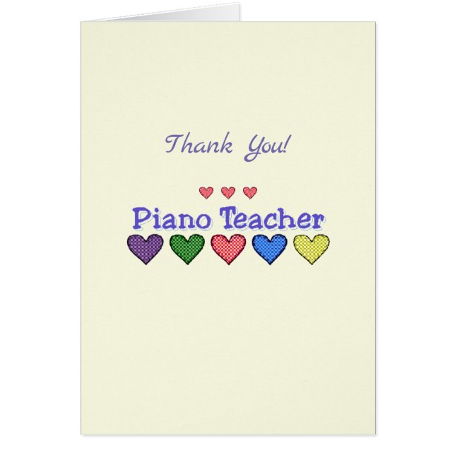 Piano Teacher GH Thank You Card (Front)