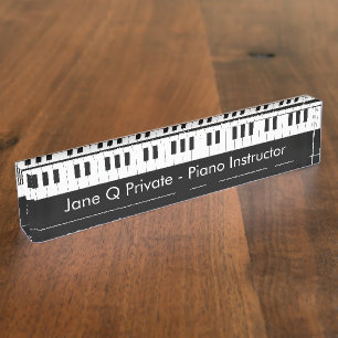 Piano Teacher Instructor Nameplate