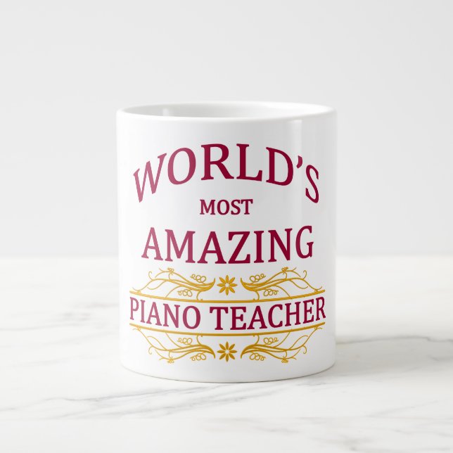 Piano Teacher Large Coffee Mug (Front)