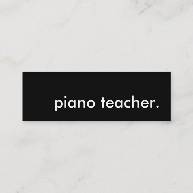 piano teacher. mini business card (Front)