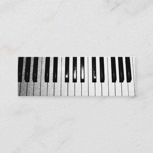 Piano Teacher Mini Business Card (Front)