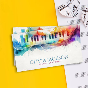 Piano Teacher Music Tutor  Business Card