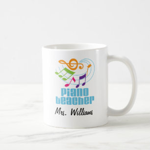 Piano Teacher Personalised Music Gift Coffee Mug
