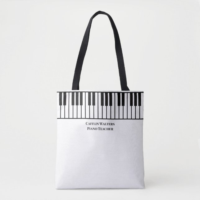 Piano Teacher Personalized Tote Bag (Front)