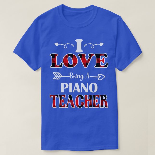 Piano Teacher pianist valentines day  T-Shirt (Design Front)