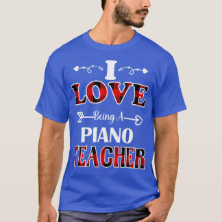 Piano Teacher pianist valentines day  T-Shirt