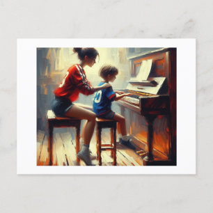 Piano Teacher,  Postcard