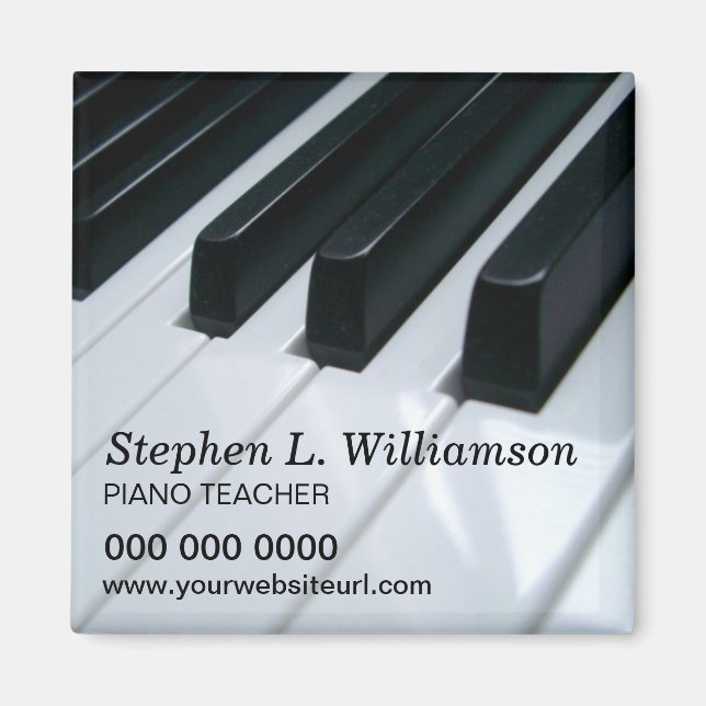 Piano Teacher Promotional Magnet (Front)