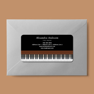 Piano Teacher Return Address Label Sticker